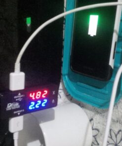 DROK USB Tester, USB-A 2.0 Digital Multimeter Dual USB Output Ports PD QC 3.0 Color LED Display, 7 Modes Capacity Voltage Current Power Voltmeter Ammeter for Laptop Power Bank Solar Panel Black 46 81lsb 9R8sL