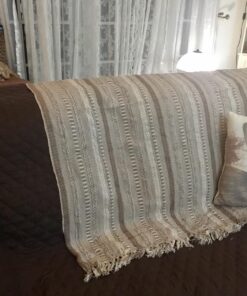 DII Braided Striped Throw, 50x60, Stone 33 81ltDrAkUdL