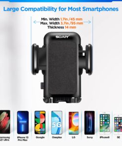 Alternative view of 3-In-1 Multifunctional Car Mount + Car Charger + Voltage Detector, SOAIY Car Mount Charger Holder Cradle w/Dual USB 3.1A Charger, Display Voltage Current for iPhone7 6s 6 5s Samsung S7 S6 S5 car mount 1