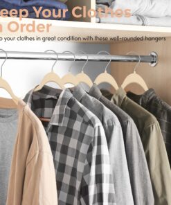 TECHZOO 50 Pack New Premium Quality Velvet Hangers Ultra Thin Non Slip Adult Felt Space Saving Hangers for Closet Heavy Duty Coat Pants Jackets Dress Hangers 360° Swivel Hook Hold Upto 10 lbs Ivory 29 81ltjiowLeL