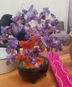 Parma77 Amethyst Crystal Tree, Purple Healing Crystals Gemstones Bonsai Money Tree, Purple Room Decor Cubicle Office Desk Decor for Women, Feng Shui Wealth and Luck Spiritual Gifts for Women 44 81lttD4ydVL