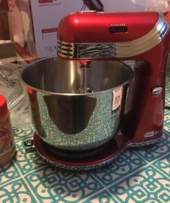 DASH Stand Mixer (Electric Mixer for Everyday Use): 6 Speed Stand Mixer with 3 qt Stainless Steel Mixing Bowl, Dough Hooks & Mixer Beaters for Dressings, Frosting, Meringues & More - Red, DCSM250RD 40 81luGzWeNdL