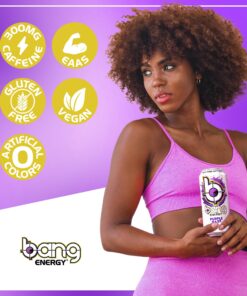 Bang Energy Purple Haze, Sugar-Free Energy Drink, 16 Ounce (Pack of 12) 16 Ounce (Pack of 12) 31 81lucxvxRiL