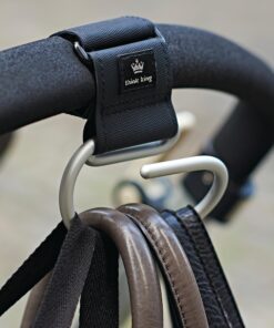 Alternative view of Think King Jumbo Swirly Hook for Strollers/Walkers, Brushed Aluminum/Black