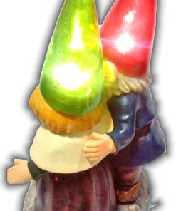 Brilliant & Mo Loving Couple Garden Gnome Holding Hearts and Flower Garden Solar Light 8 81lv9ngP0CL