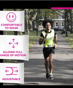 Alternative view of 247 Viz Reflective Running Vest – Reflective Vest Running at Night for Walkers, Women & Men. High Visibility Reflective Gear, Cycling & Running Vest, High Vis Neon Safety Small Yellow