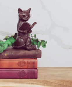 Young's Inc. Cat Figurine - Cute Cat Statue - Whimsical Cat Decor for Cat Lovers - Cat Collectibles and Meditation Decor - Cat with Eye Glasses - 4'' L X 3'' W X 5'' H Sitting Up 26 81lwbk4rc0L