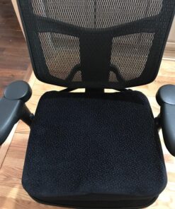 Aeris Large Seat Cushion for Office Chairs - Memory Foam Chair Cushion for Sciatica Pain for Sitting Long Hours & Driving-Perfect for Car &Truck Seats, Wheelchairs, Tailbone Pain- Washable Cover Black 46 81lyOeCzp6L