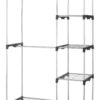 Whitmor Double Rod Freestanding Closet Organizer, Silver Gray 2 81lyRu5snOL