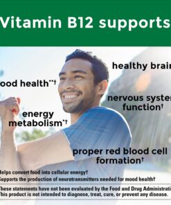 Nature Made Vitamin B12 500 mcg, Dietary Supplement for Energy Metabolism Support, 200 Tablets, 200 Day Supply 200 Count 18 81lzjluLy9L