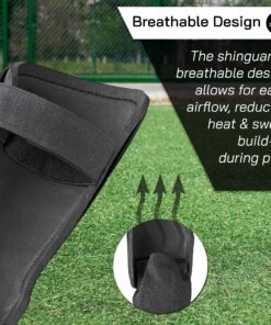 Vizari Malaga Soccer Shin Guards for Kids | Soccer Gear for Boys Girls | Protective Soccer Equipment | Adjustable Straps Black Medium 16 81m H49qtL 1