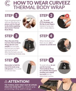 CURVEEZ Black Osmotic Plastic Body Wrap, Workout & Sweat Enhancer Stomach Wrap Reduces Cellulite -DIY Sauna Slimming 4 9 81m JCqSfVL