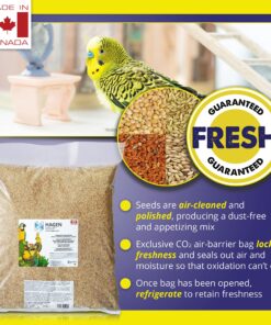 Hagen Parakeet/Budgie Staple Vme Seed, 25-Pound,Green Budgie 25 Pound (Pack of 1) 12 81m0WmNxjoL