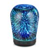 Porseme Essential Oil Diffuser, Aromatherapy Ultrasonic Cool Mist Humidifier, 3D Effect Glass, Auto Shut-Off, Timer Setting,100ml Aroma Decoration for Home, Office, Gym, Spa, Premium Gift E1-100ml Magic Cone