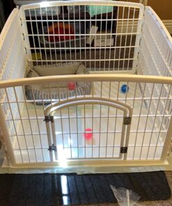 IRIS USA 24-inch Exercise 4-Panel Pet Playpen with Door, White 4 Panel w/ door 46 81m31SLXcL