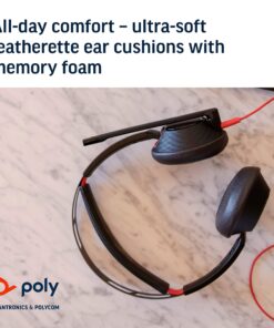 Plantronics - Blackwire C5220 - Wired, Dual-Ear (Stereo) Headset with Boom Mic - USB-A, 3.5 mm to connect to your PC, Mac, Tablet and/or Cell Phone Basic Packaging 20 81m5itMauVL