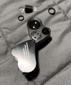 JARLINK 30X 60X Illuminated Jewelers Loupe Magnifier, Foldable Jewelry Magnifier with Bright LED Light for Gems, Jewelry, Coins, Stamps, etc Black 30 81m6ncKFWTL