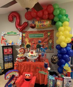 Elmo and Friends 2nd Birthday Supplies Decorations Balloon kit 31 81m7S2cS7KL