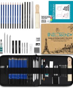Premium Quality Sketch to Shade Art Supplies 37 Pcs Art Set | Includes Exclusive Drawing Tutorials Ready as Birthday Gifts, Holiday Gifts, Artist Gifts, Celebrations with Art Gifts for a Scetch Lover 37-Piece 31 81m7r09tUPL