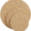 Linden Sweden Jonas 3-Pack Trivet Set - Round Cork, Water Absorbent - Perfect for Plants, Hot Pots, Pans, Mugs, and Glasses - 5 1/2", 6 1/2", 9 1/2" Round - Set of 3 3 81m8na6YySL