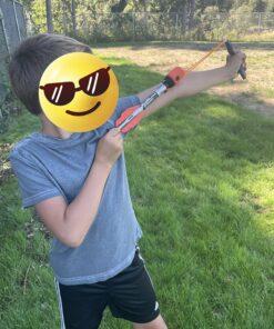 Toy Rocket Launcher for Kids: Outdoor Toys Slingshot Rockets Launchers - Best Gifts for Boys & Girls All Ages 8 & Up - Stocking Stuffers & Boy Gifts for 8 9 10 11 12 Year Old Boys Gift Ideas Orange 26 81m9TJtsZL