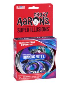 Crazy Aaron's Thinking Putty 4" Tin - Super Illusions Super Scarab - Multi-Color Putty, Soft Texture - Never Dries Out 41 81mARIZllnL