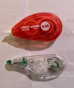 Vobou Whiteout Correction Tape, Easy To Use Applicator for Instant Corrections Correct Wrong Writing At Any Time, For school, Office (Red and Blue, 12pack, 6M/256" x 0.2") Blue/Red 40 81mAUCWETSL