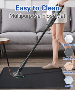 Office Rolling Chair Mat for Hardwood and Tile Floor, Black, Anti-Slip, Non-Curve, Chair Mat Best for Under the Computer Desk , 47 x 35 Rectangular Non-Toxic Plastic Protector, Not for Carpet 26 81mBDql L6L