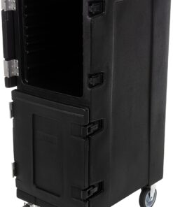 Carlisle FoodService Products Cateraide Insulated Front Loading Food Pan Carrier Double Carrier with Casters and Handles for Catering, Events, And Restaurants, Plastic, 10 Full Pans, Black 25 81mBr7C5QlS