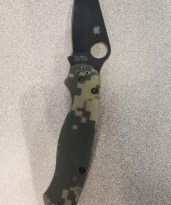 Spyderco Para Military 2 Signature Camo Knife with 3.42" CPM S30V Black Steel Blade and Durable G-10 Handle - PlainEdge - C81GPCMOBK2 40 81mCJG9OUUL
