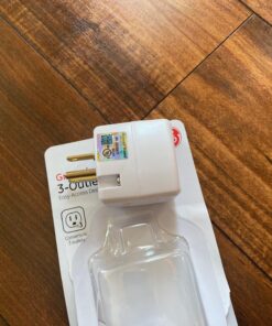 GE 3-Outlet Extender, Grounded Wall Tap, Adapter Spaced, 3-Prong, Multiple Plug, Power Splitter, Cruise Essentials, Use for Home Office School Dorm, UL Listed, White, 58368 1 Pack 3 Outlet | 3-Prong Cube 66 81mCma5MYzL