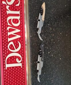 Pocket Prestige Waiters Corkscrew By Coutale Sommelier - Blackwood - French Patented Spring-Loaded Double Lever Wine Bottle Opener for Bartenders and Gifts - Sharp Micro-Serrated Knife 34 81mD49aVpgL