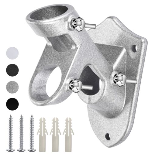 Flag Holder, Flag Bracket, Heavy Duty House Flag Pole Holder Bracket, Aluminum Mount - Stainless Steel Hardware - Strong and Rust Proof - 1" Inner Diameter (Silver-1Pack) Silver-1Pack