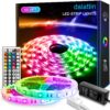 dalattin 65.6ft Led Lights for Bedroom Led Strip Lights Color Changing Lights with 44 Keys Remote,2 Rolls of 32.8ft 11 81mDltcnpBL