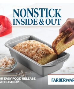 Farberware Bakeware Meatloaf/Nonstick Baking Loaf Pan Set, Two 9-Inch x 5-Inch, Gray Two 9-Inch x 5-Inch Loaf Pans 27 81mEvVvC1EL