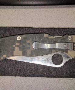 Spyderco Para Military 2 Signature Knife with 3.42" CPM S45VN Steel Blade and Durable G-10 Handle - PlainEdge - C81GP2 Black Handle - Stainless Steel Blade 61 81mFd5mphqL