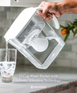 Alternative view of Clearly Filtered No. 1 Filtered Water Pitcher for Fluoride/Water Filter Pitcher with Affinity® Filtration, BPA/BPS Free/Targets 365+ Contaminants Including Fluoride, Lead, BPA, PFOA