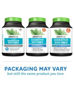 Zenwise Digestive Enzymes - Probiotic Multi Enzyme with Probiotics and Prebiotics for Digestive Health and Bloating Relief for Women and Men, Enzymes for Gut Health - 180 Count 23 81mGC OpJL