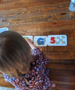 LIKEE Alphabet Number Flash Cards Wooden Letter Puzzle ABC Sight Words Match Games Counting Board Preschool Educational Montessori Toys for Toddlers Boys Girls 3+ Years (36 Cards& 37 Block) 39 81mH4lWwj L