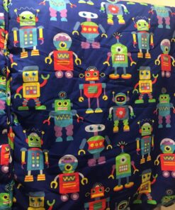 Wildkin Original Nap Mat with Reusable Pillow for Boys & Girls, Perfect for Elementary Daycare Sleepovers, Features Hook & Loop Fastener, Cotton Blend Materials Nap Mat for Kids (Robots) Robots 32 81mHC762cML