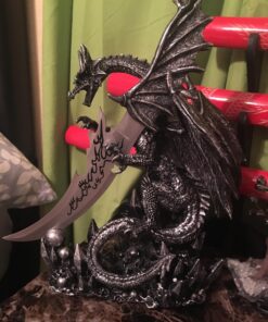 13" OBSIDIAN BLADE DRAGON ATHAME DAGGER KNIFE 9 81mHnrJUsfL