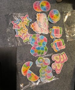 Cusprtm 48 Pcs Anxiety Sensory Stickers, 2 Textured Tactile Rough Calm Stickers Large Size Breathing Stickers Mindfulness Stickers for School Office Classroom Adults Teens Sensory Items 64 81mIOQC1e6L