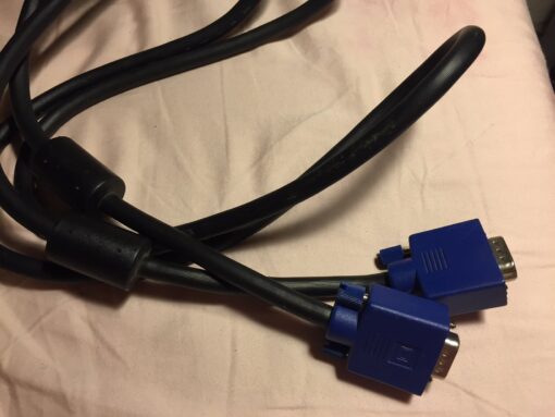 Fullink Blue Connectors HD15 Male to Male SVGA VGA Long Video Monitor Cable - 3 Feet