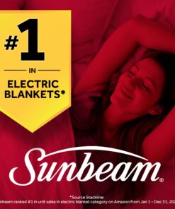 Sunbeam Royal Mink Sherpa Night Fog Heated Personal Throw / Blanket, Cozy-Warm, Adjustable Heat Settings 18 81mJcgj0xdL 5