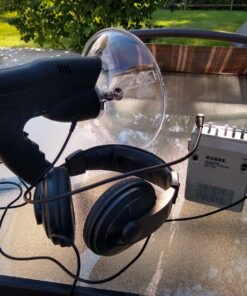 HAUSBELL Listening Device, Scientific Explorer Parabolic Microphone Bionic Ear Electronic Observing Listening Device Digital Device Nature Observing and Listening Device (Headphone Included) Black-headphone Included 31 81mK Y9TbL