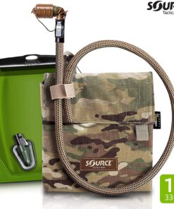 Source Hydration Pack 1 Liter Kangaroo with Molle Pouch Webbing for Easy Attachment to Tactical Vest or War Belt - Closed Cell Insulation Keeps Water Cool, Coyote Multicam 16 81mKk2Sg8ML