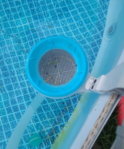 Intex 28000E Deluxe Wall-Mounted Swimming Pool Surface Automatic Skimmer with Removeable Skimmer Basket for 800+ GPH Pumps 26 81mML72TfPL