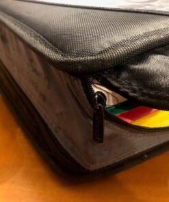 Case-it The Mighty Zip Tab Zipper Binder - 3 Inch O-Rings - 5 Color Tab Expanding File Folder - Multiple Pockets - 600 Sheet Capacity - Comes with Shoulder Strap - Black D-146 Single 53 81mMSp1Nf9L