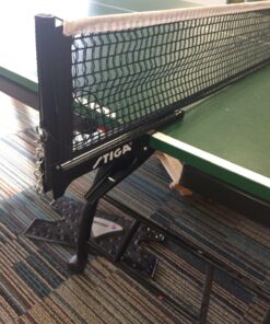 STIGA Premium Clipper 72” Regulation Table Tennis Net and Post Set with Easy Set Up and Spring Activated Clip, Black & white 23 81mN6jHXqL