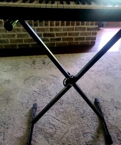 PARTYSAVING Pro Series One-Tier Portable Single-X Keyboard Stand with Locking Straps, APL1157 15 81mNkEUyPL